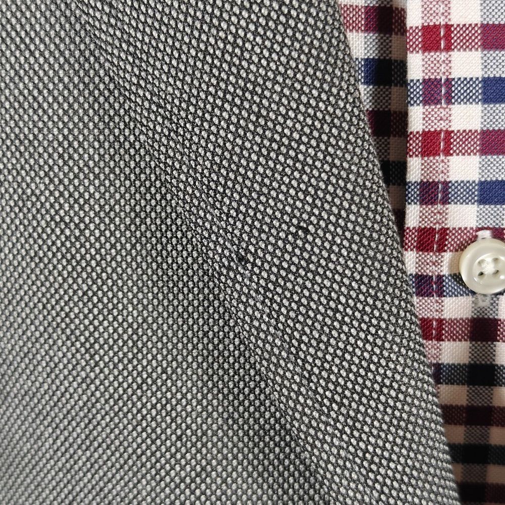 Van Heusen Studio Men's Sport Coat Blazer Two Button Gray Polyester Rayon 44L - Picture 7 of 13